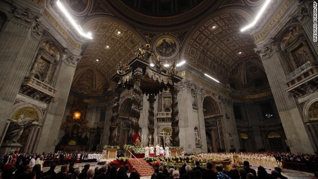 "On this night, let us share the joy of the Gospel. God loves us. He so loves us that he gave us his son to be our brother, to be light in our darkness. To us the Lord repeats, 'Do not be afraid,' ... And I, too, repeat, do not be afraid,' " the Pope said.