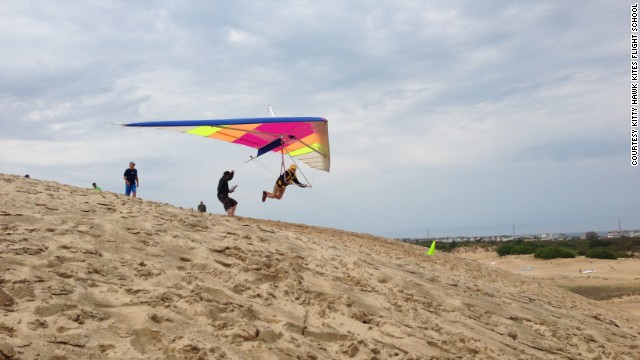 Have you ever wanted to fly? Try hang-gliding lessons at <a href='http://www.kittyhawk.com/hang-gliding/' target='_blank'>Kitty Hawk Kites Flight School </a>on North Carolina's Outer Banks. Founder John Harris, who has taught thousands of students to take off from Jockey's Ridge dune, celebrates 40 years in business this year. Some students have even taken off in a replica of the Wright Brothers' 1902 glider. Kitty Hawk also offers Jet Ski tours, sailing cruises, horseback riding trips and other fun that doesn't require flight.