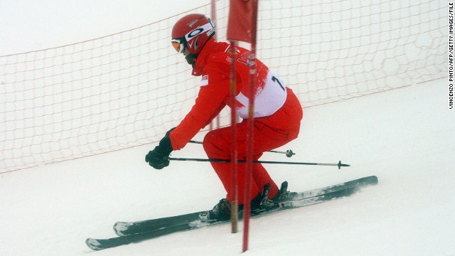 Schumacher skiing in Madonna di Campiglio in January 2008. "Accidents of this nature are, thankfully, rare events amongst skiers and snowboarders," Langran says. "The absolute risk of an injury whilst skiing or snowboarding recreationally remains very low, in the order of 2-4 injuries per 1,000 days spent on the slopes. The vast majority of people will ski or board all their lives without ever sustaining a significant injury." 