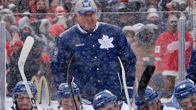 Toronto Maples Leafs coach Randy Carlyle (pictured) saw his side come out on top, but it was the conditions and setting that really blew away the game's participants. "It was the best experience I probably ever had playing hockey," Detroit forward Abdelkader told the NHL website. "It was awesome. It brings you back to your childhood days when you're out on the pond or playing in the backyard. It was a lot of fun."