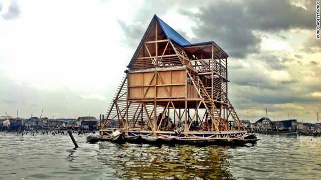Kunle Adeyemi, the Nigerian-born founder of NLE Architects, made waves last year with the completion of one of his designs: a floating, three-story A-frame school built in Makoko, a slum on the waterfront of Lagos, Nigeria. 