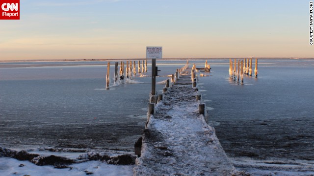 The frigid weather inspired photographer Tanya Fuchs to take her camera out around her neighborhood in Fire Island, New York, on Saturday, January 4. 