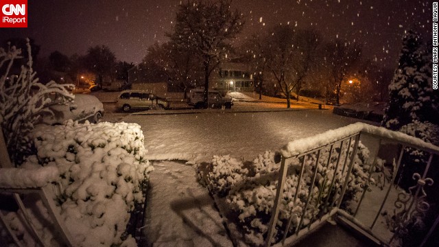 Mark Anthony Baquir captured this photo of a snowy yard in Maryland on Friday, January 3. "It seemed like no one was prepared for the storm in this part of Maryland," he said.