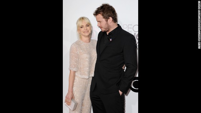 Anna Faris, left, and Chris Pratt