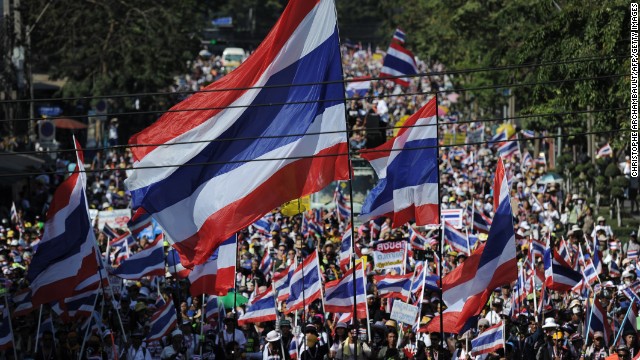 Thailand Anti Government Demonstrators Sleep On Streets For Protest