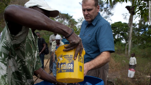 Gary White visits a community in need of safe water near Pigñon, Haiti. 