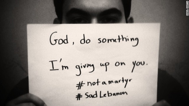 Lebanese began protesting the teenager's death through a unique online campaign called "Not a Martyr."
