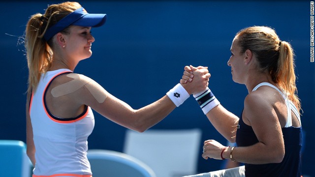 By beating Poland's Agnieszka Radwanska (left) in the semifinals, Cibulkova eclipsed her best ever run in a grand slam tournament. In 2009, she reached the semifinal of the French Open but lost to Russia's Dinara Safina. 