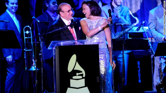 <a href='http://www.cnn.com/2012/02/11/showbiz/whitney-houston-dead/' >The death of singer Whitney Houston,</a> seen here with producer Clive Davis at the 2011 pre-Grammy Gala and Salute To Industry Icons in Beverly Hills, California, on the weekend of the show in 2011, left show producers scrambling to put together <a href='http://www.cnn.com/2012/02/12/showbiz/whitney-houston-grammy-tribute/'>a quick tribute</a>. Grammys host LL Cool J offered some words of tribute and singer Jennifer Hudson sang Hudson's hit "I Will Always Love You."