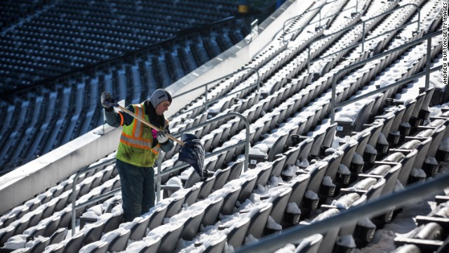 The NFL and local authorities are preparing for a possible snowstorm on the day of the game.