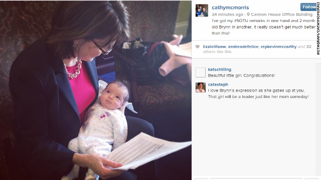 PHOTO: Cathy McMorris Rodgers SOTU preparations mix with motherhood