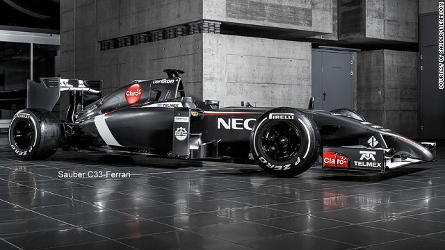 Sauber revealed its new car and the Swiss team said in a statement: "Perhaps the most visually striking element of the Sauber C33-Ferrari is the very low, snout-like nose." 