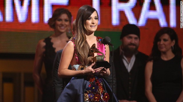 Best country album: "Same Trailer Different Park" by Kacey Musgraves. She also won best country song for "Merry Go 'Round."