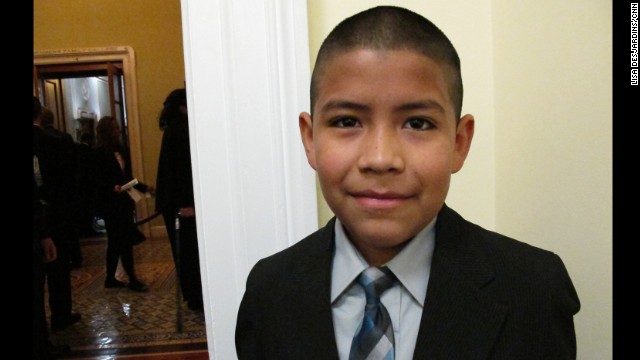 Luis Castaneda: The fifth-grader won his ticket from Rep. Henry Cuellar, D-Texas, in an essay contest. Luis wrote that going to the State of the Union would change his life forever and help move him toward his lifetime goal of attending Yale. Asked if his family is proud, Luis' grandmother Sylvia choked back tears.