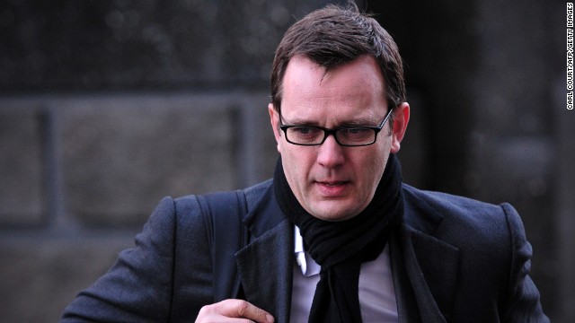 Former News of the World editor Andy Coulson arrives at the phone-hacking trial in London on January 27, 2014.