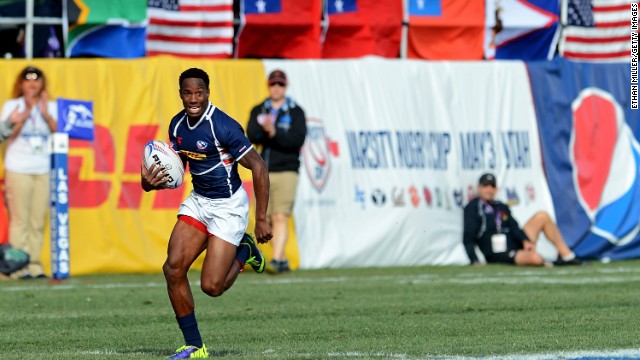 Carlin Isles was in outstanding form for the American team at January's HSBC Las Vegas Sevens and scored a superb try against Uruguay.