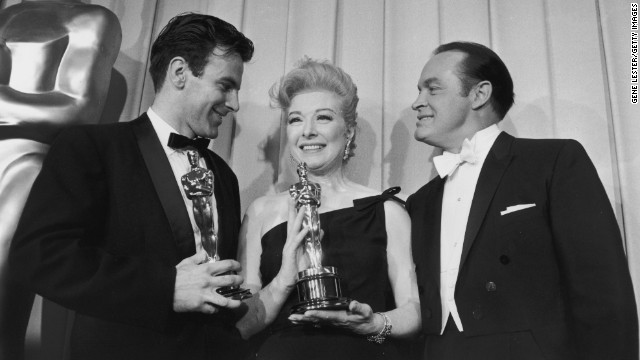 Schell is seen backstage at the 1961 Acadamy Awards with actress Greer Garson and host Bob Hope. Schell was awarded Best Actor for his role in "Judgment at Nuremberg." Garson accepted the Best Actress award for Sophia Loren.