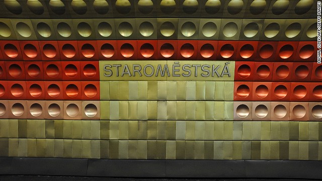 Actually, all of Prague's stations, not just Staromestska deserve a place here for the unforgettable dimpled wall design, different for each stop and just on the fun side of good taste.