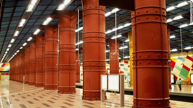 Olaias station is a welcome leftover from Lisbon's 1998 world expo, which celebrated 500 years of Portuguese inventions.