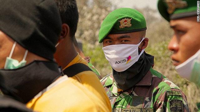 The military is helping to provide support in search and rescue operations. The police and the search and rescue department are also searching in this area of Indonesia.