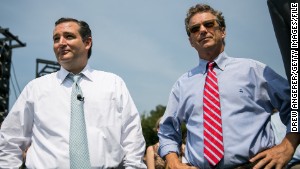 Senators Ted Cruz, left, of Texas, and Rand Paul of Kentucky.