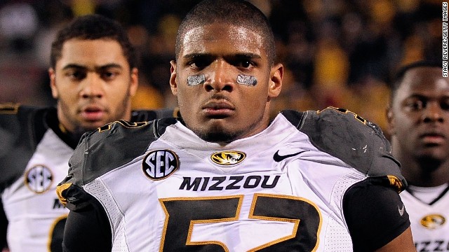 Sam displays his game face before going up against Ole Miss on November 23 in Oxford, Mississippi. 