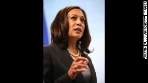 Kamala Harris speaks at a news conference in San Francisco in 2013.