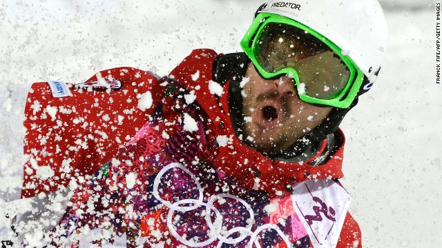Canada's Philippe Marquis competes in the men's moguls on February 10.