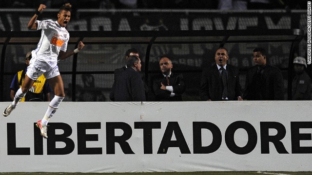 Neymar rose to prominence at Pele's former club Santos. In 2010, he led the club to their first Copa Libertadores title since Pele's days, with Neymar scoring the opening goal in a 2-1 aggregate win over Uruguay's Penarol in the final.