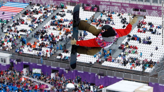 Christian Haller of Switzerland competes in the men's halfpipe on February 11.