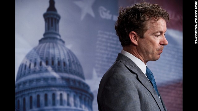 Sen. Rand Paul participates in a news conference on the federal budget -- unveiling his own version -- in March 2011.