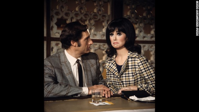 Caesar and Marlo Thomas star in a scene from the TV series "That Girl" in 1968.