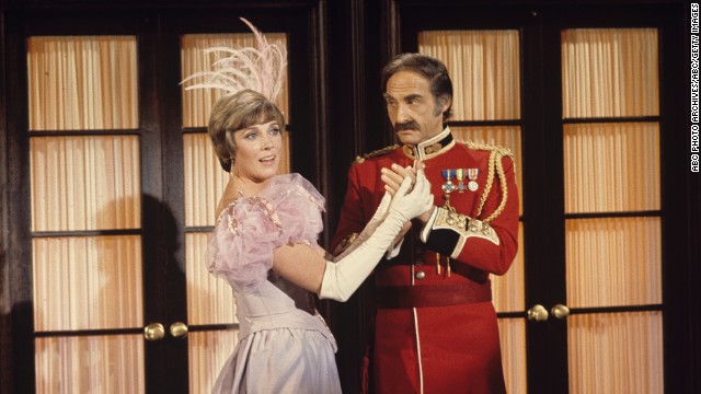 Julie Andrews co-stars with Caesar in an episode of "The Julie Andrews Hour" in 1972.