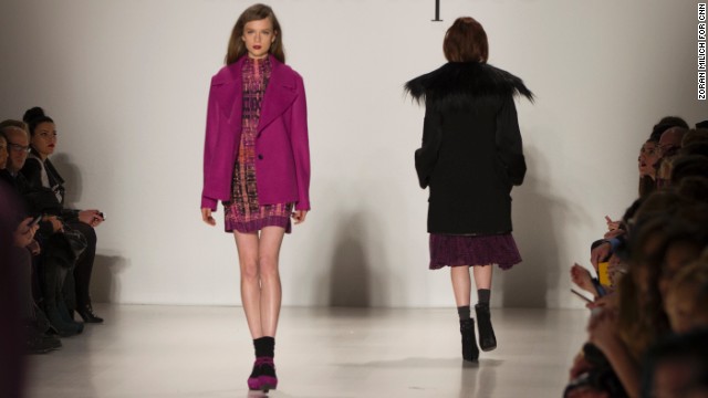 Designer Nanette Lepore kept to her bold color aesthetic during her fashion show on February 12.