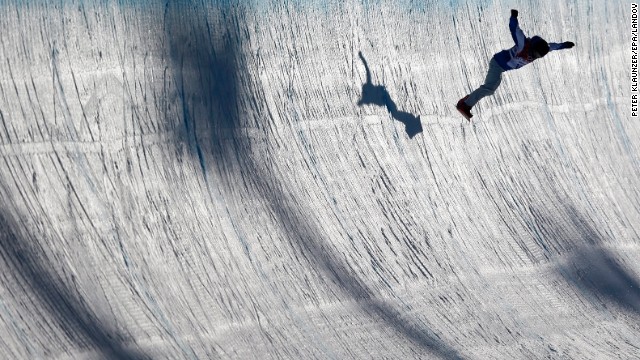 Mirabelle Thovex of France competes in the women's halfpipe on February 12.