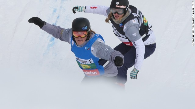 U.S. snowboarder Jacqueline Hernandez -- pictured in the front -- confessed she was planning to "Tinder it up" once she was in the Olympic Village.