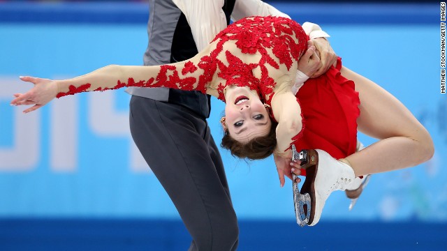 Ice dancers Alexandra Paul and Mitchell Islam compete for Canada on February 17.