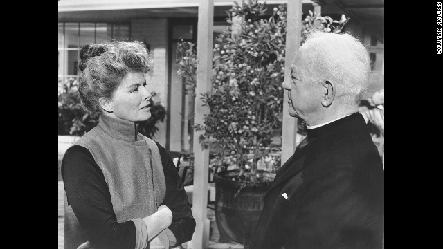 Katharine Hepburn and Cecil Kellaway appear in a scene from "Guess Who's Coming to Dinner." Hepburn won her second Oscar more than 30 years after her first.