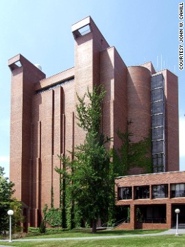 Bradfield Hall at Cornell University in Ithaca, New York, was named for Richard Bradfield, Professor Emeritus, who was head of the Cornell Agronomy Department between 1937 and 1955. The building was designed without windows on the first 10 floors since most laboratories are climate-controlled. <strong>Architects:</strong> Ulrich Franzen &amp; Associates