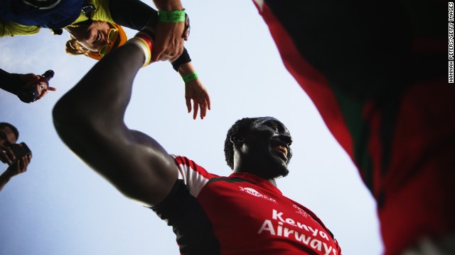 Kenyan rugby star Humphrey Kayange is in the midst of the HSBC Sevens World Series circuit, which ends in May with the finale in England.