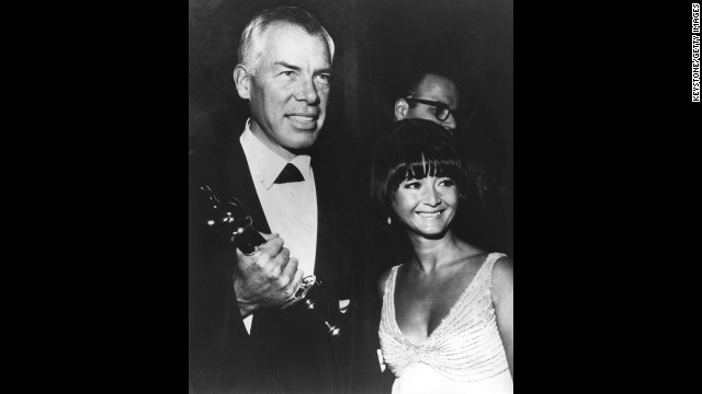 Lee Marvin won the Oscar for his comic role in "Cat Ballou" over dramatic heavyweights such as Laurence Olivier in "Othello," Richard Burton in "The Spy Who Came in From the Cold," Rod Steiger in "The Pawnbroker" and Oskar Werner in "Ship of Fools." Here, Marvin appears with then-girlfriend Michelle Triola in 1966.