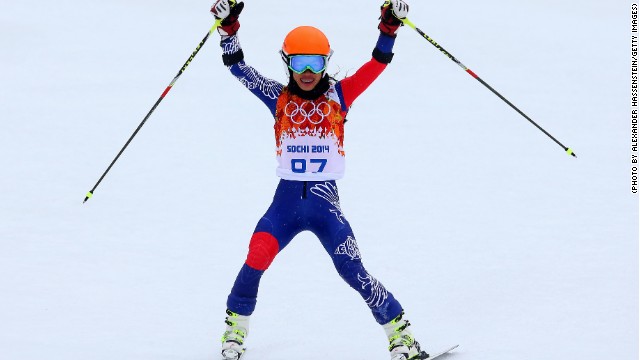 Despite finishing 67th in the giant slalom -- some 50.10 seconds behind winner Tina Maze -- Vanessa Mae was delighted to make her Olympic bow at Sochi.