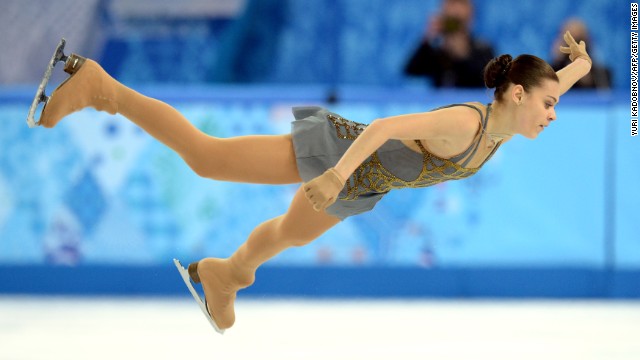 Russian figure skater Adelina Sotnikova performs in the women's individual competition on February 20.