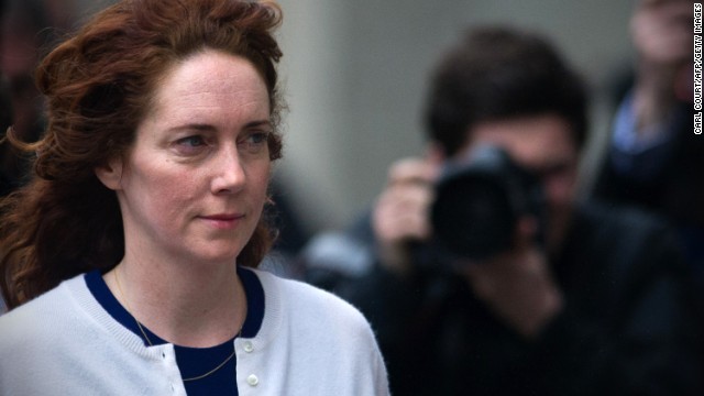 Former News of the World chief executive Rebekah Brooks arrives at court in London on February 20, 2014.