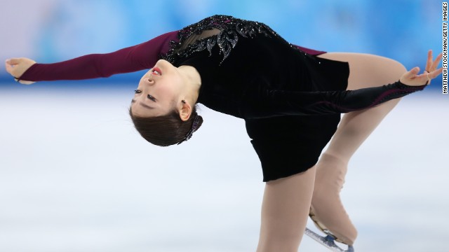 South Korea's Kim Yu-Na performs during Thursday's free skate.