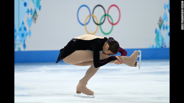 Kim, competing February 20, hoped to win her second consecutive Olympic gold.