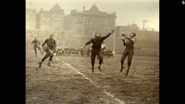 The Chicago Bears football team plays during the 1920s. The Bears, one of the founding franchises of the National Football League, started out as the Decatur Staleys in 1919.