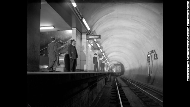 A Chicago subway station is seen on July 18, 1944.