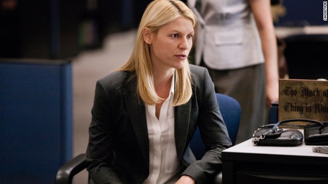 Claire Danes as Carrie Mathison in a scene from Showtime's series "Homeland." The taut espionage drama has been full of don't-spoil-them twists, including the death of a major character.