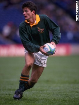 The scrum-half made his debut for South Africa against Argentina in Buenos Aires in 1993, scoring a try in a 29-26 win for the Springboks.